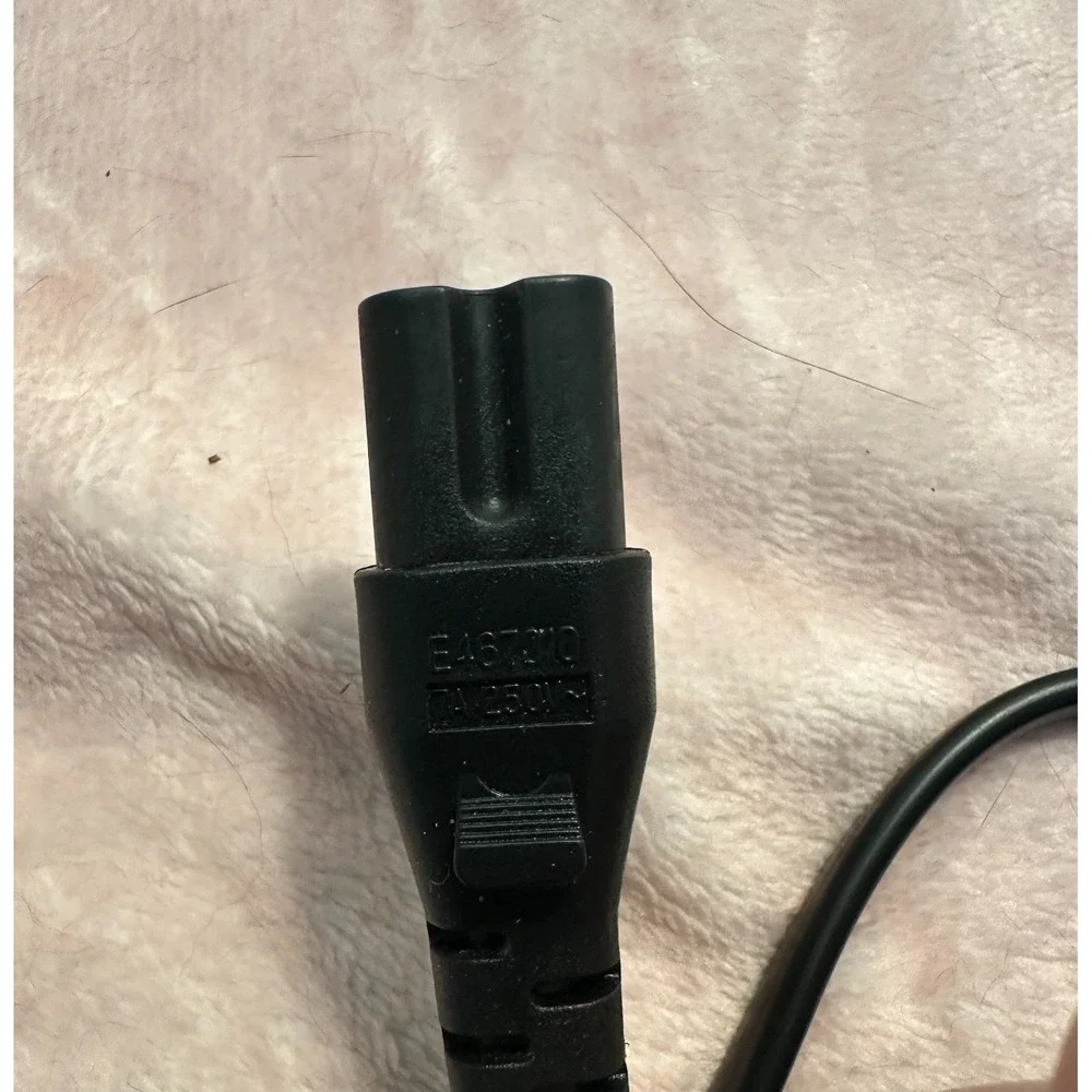 2-Prong AC Power Cord For PS4, Xbox, TV FIGURE 8 IEC C7 Gaming Box Cable Black